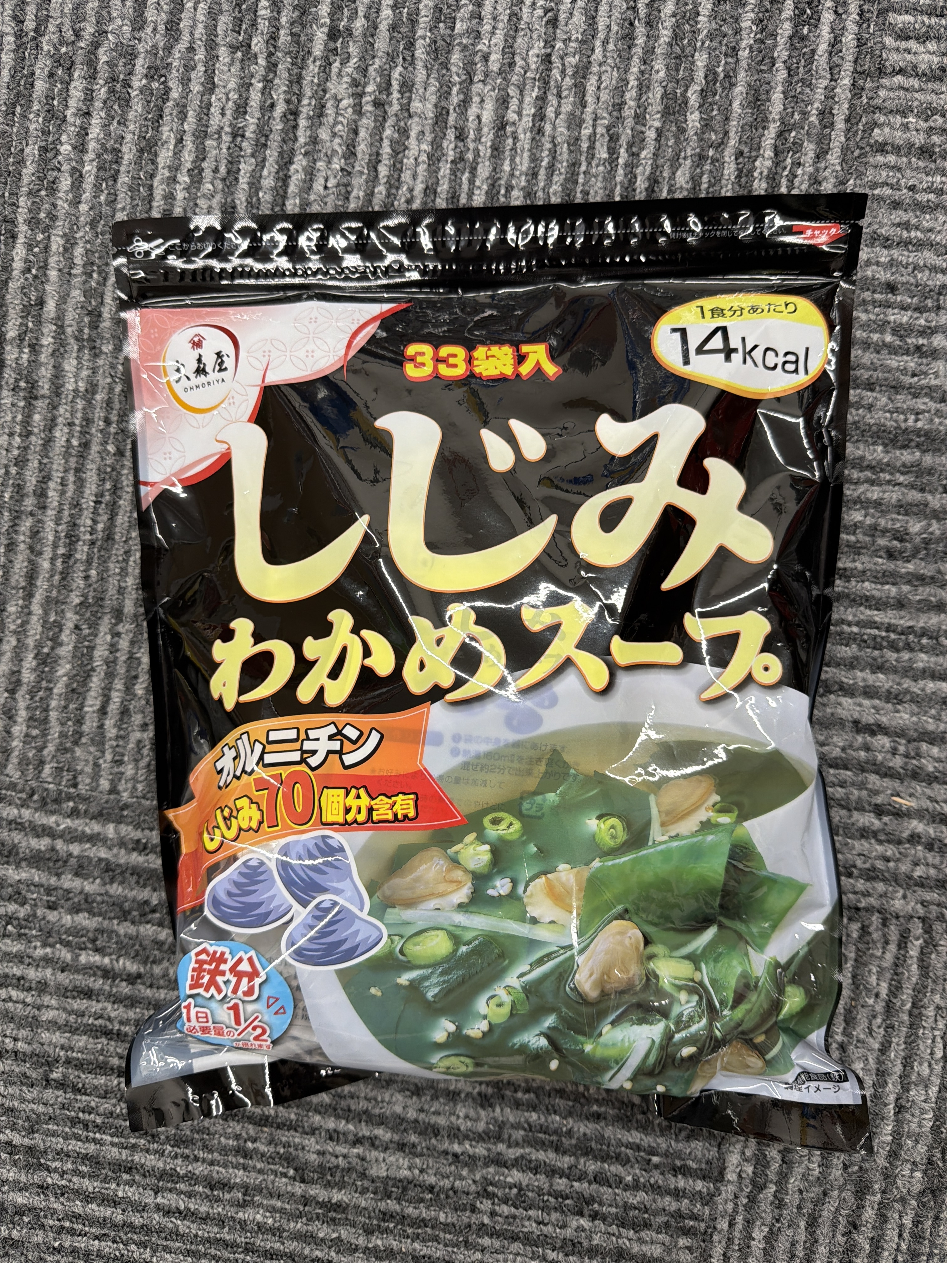 RE41 大森屋 蜆肉海帶即食湯 33袋入(5.4g*33袋) **到期日:約2027/01 (4901191502433)