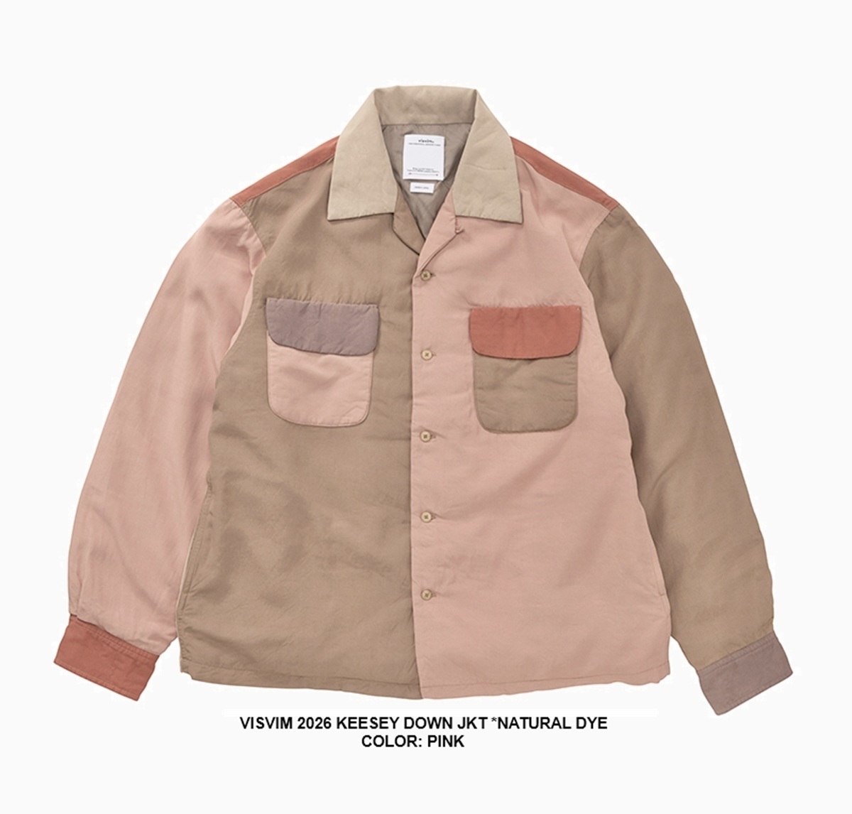 LAST PCS: VISVIM 2026 S/S KEESEY DOWN JKT *NATURAL DYE - PINK PRE ORDER ITEM (預訂中)