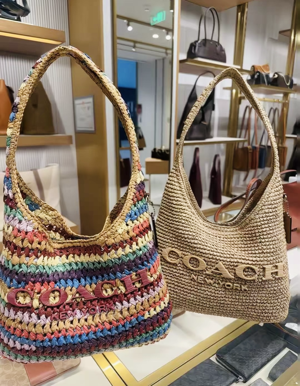 Coach Straw Brooklyn Bag