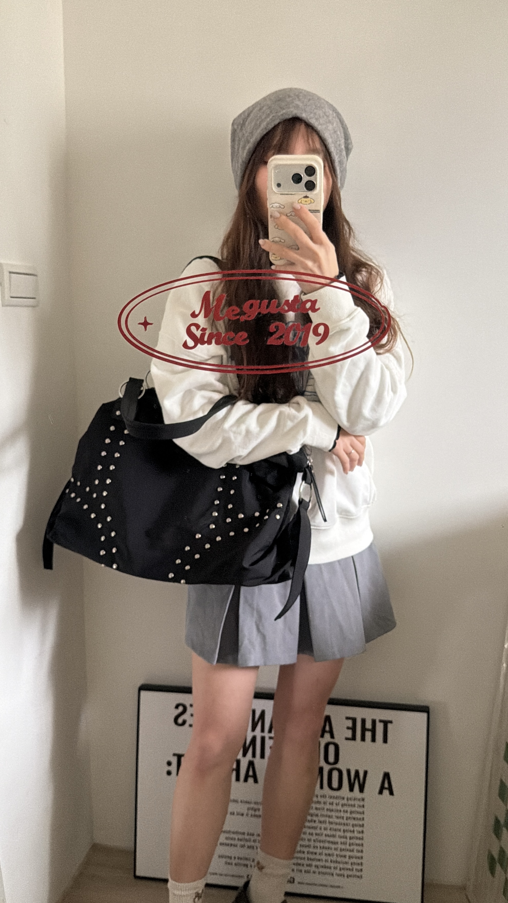 Me.gusta｜Stud Muse 鉚釘鬆弛感大容量肩背包