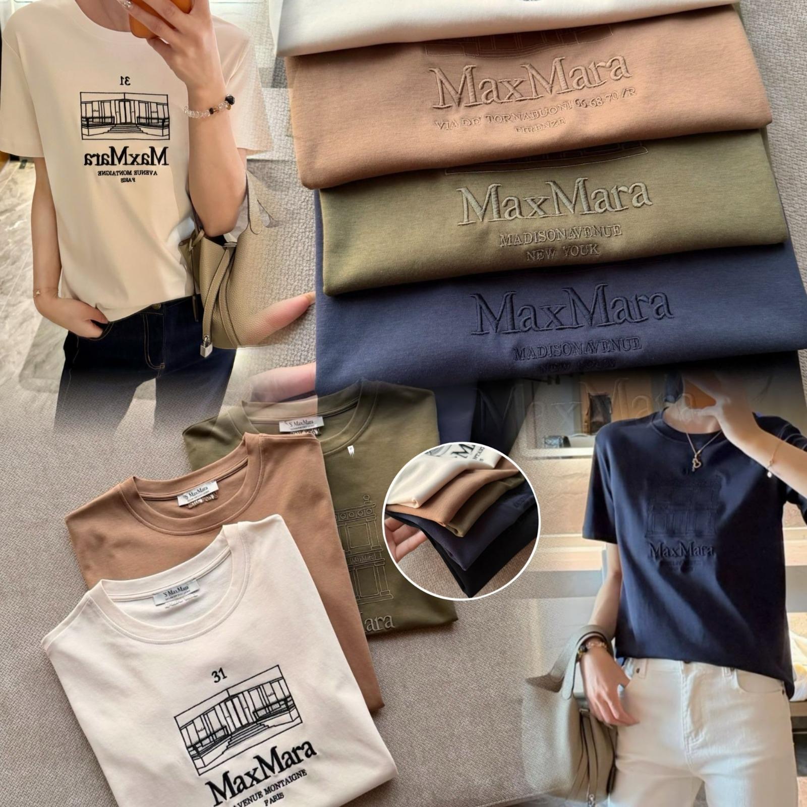 Max*Mara建築系列刺繡字母短袖 T 恤💥 -2600118