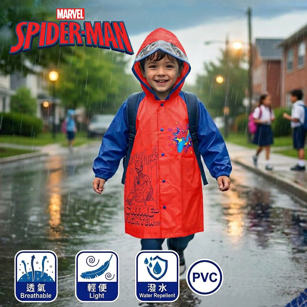迪士尼蜘蛛俠-滌綸雨衣