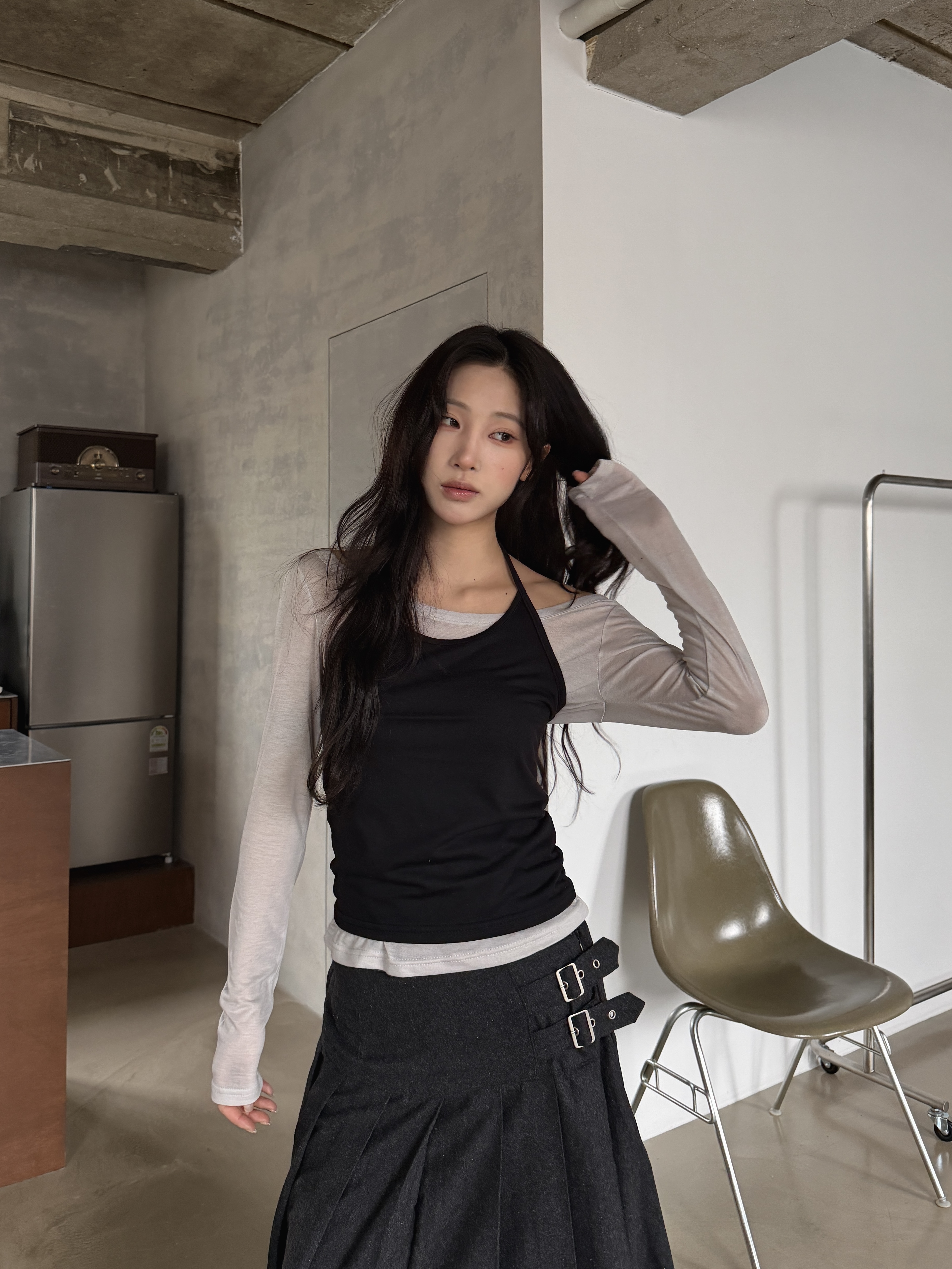 HOT🔥慵懶層次 顯瘦長袖背心上衣