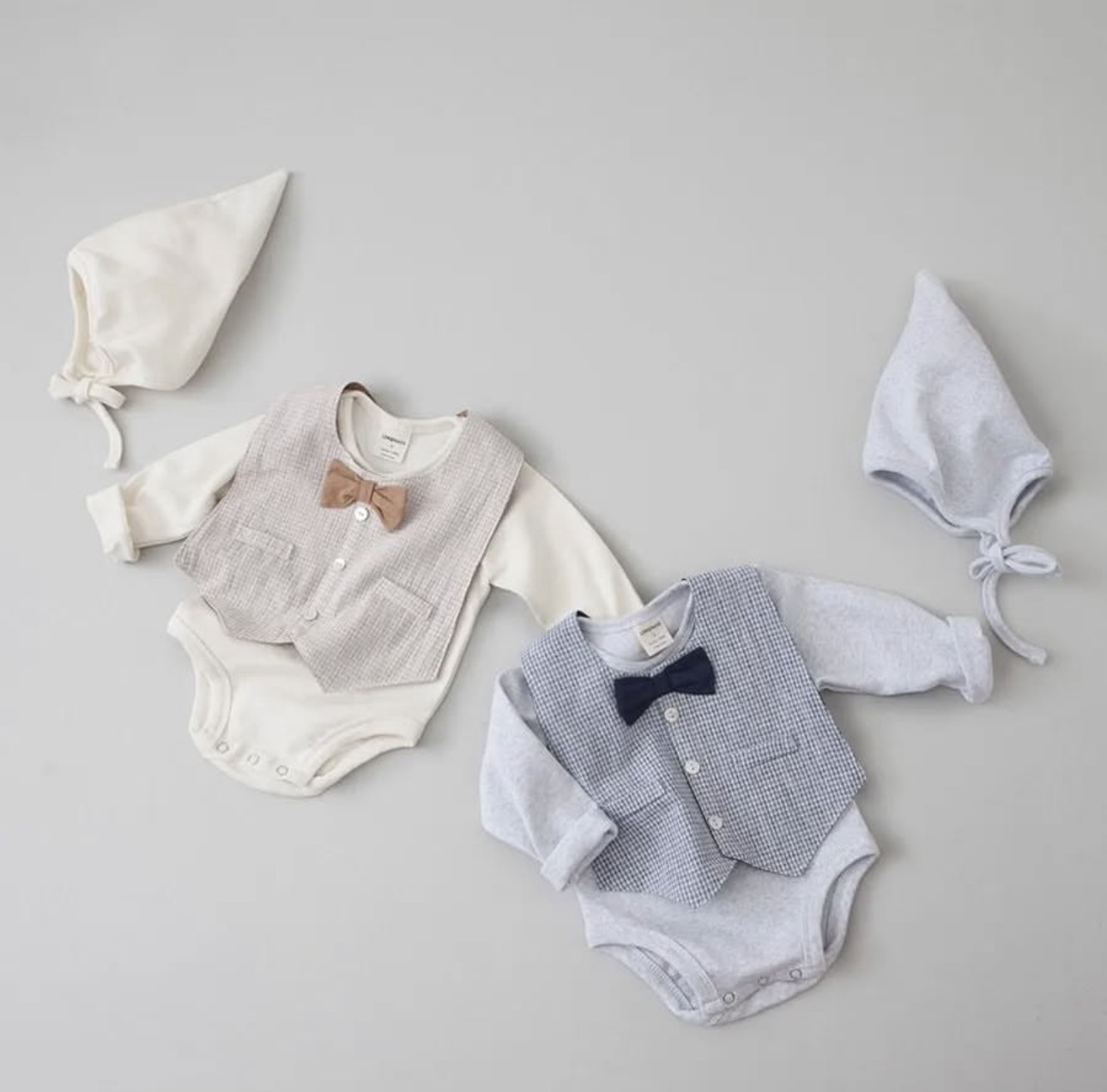Lemonade Luan Tuxedo Bonnet Suit Bib Set