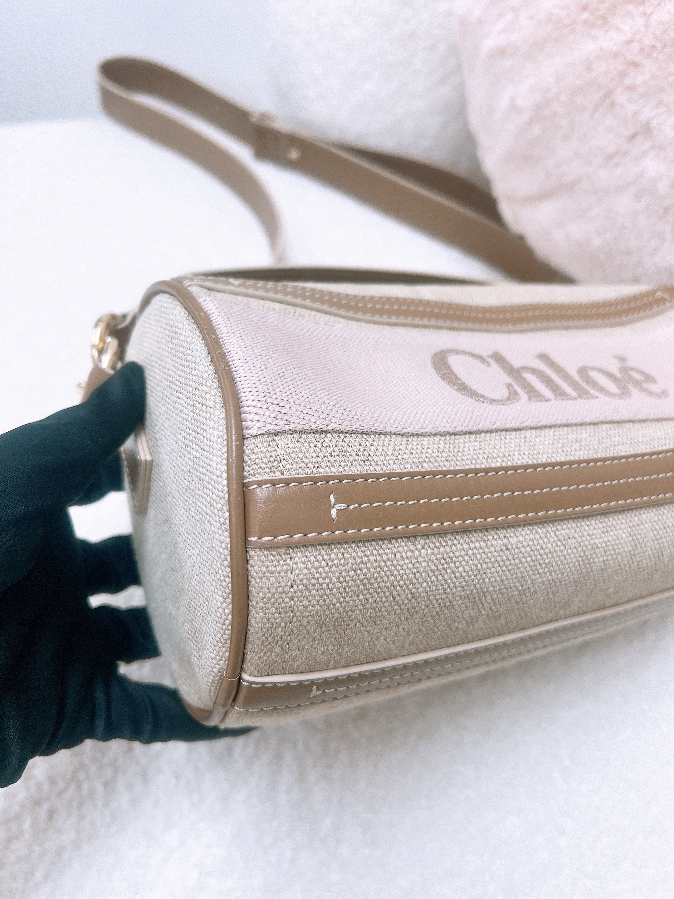 Chloe woody tube pink canvas