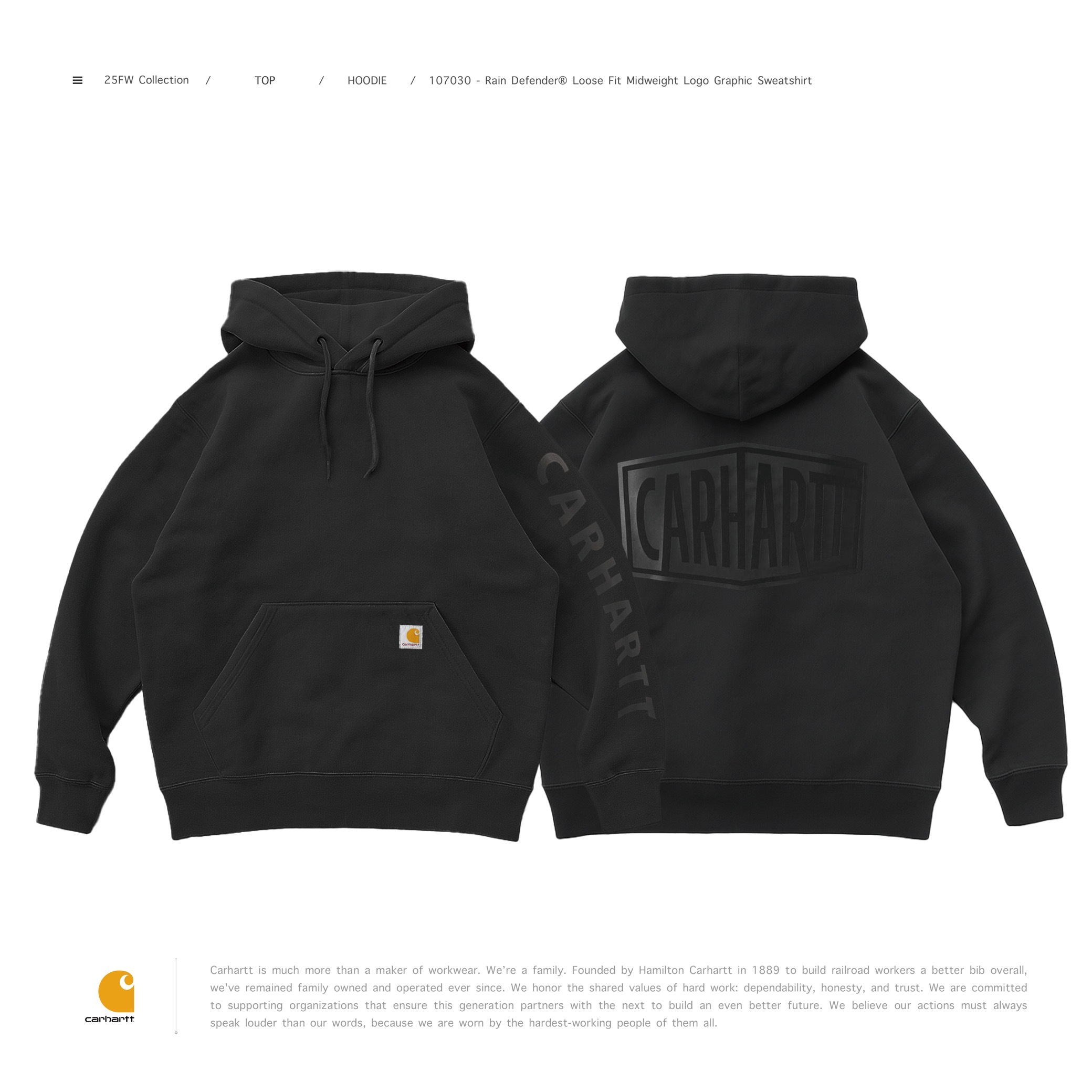 Carhartt - ( 107030 ) Rain Defender® Loose Fit Logo Graphic Sweatshirt