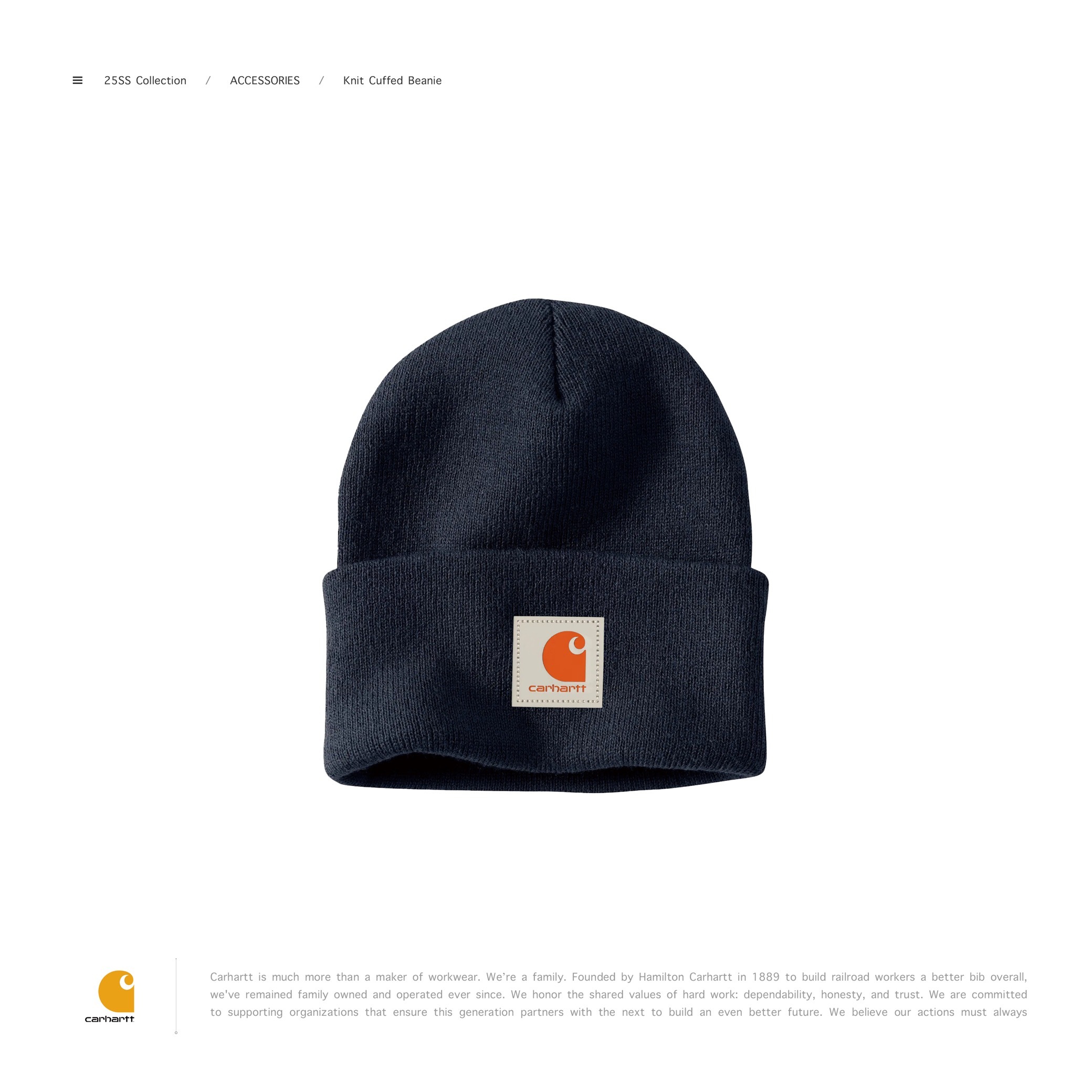 Carhartt - 106920 Knit Rubber Patch Beanie