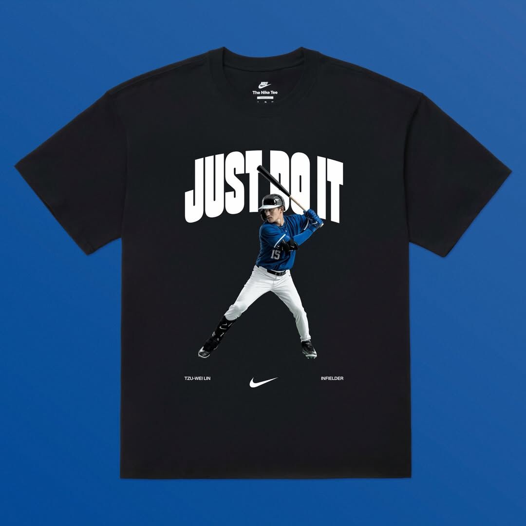 Taiwan短袖 Just Do It 榮耀應援黑 林子偉 WBC 世界棒球經典賽 Team Taiwan Nike Tee 棉質 短袖 全新