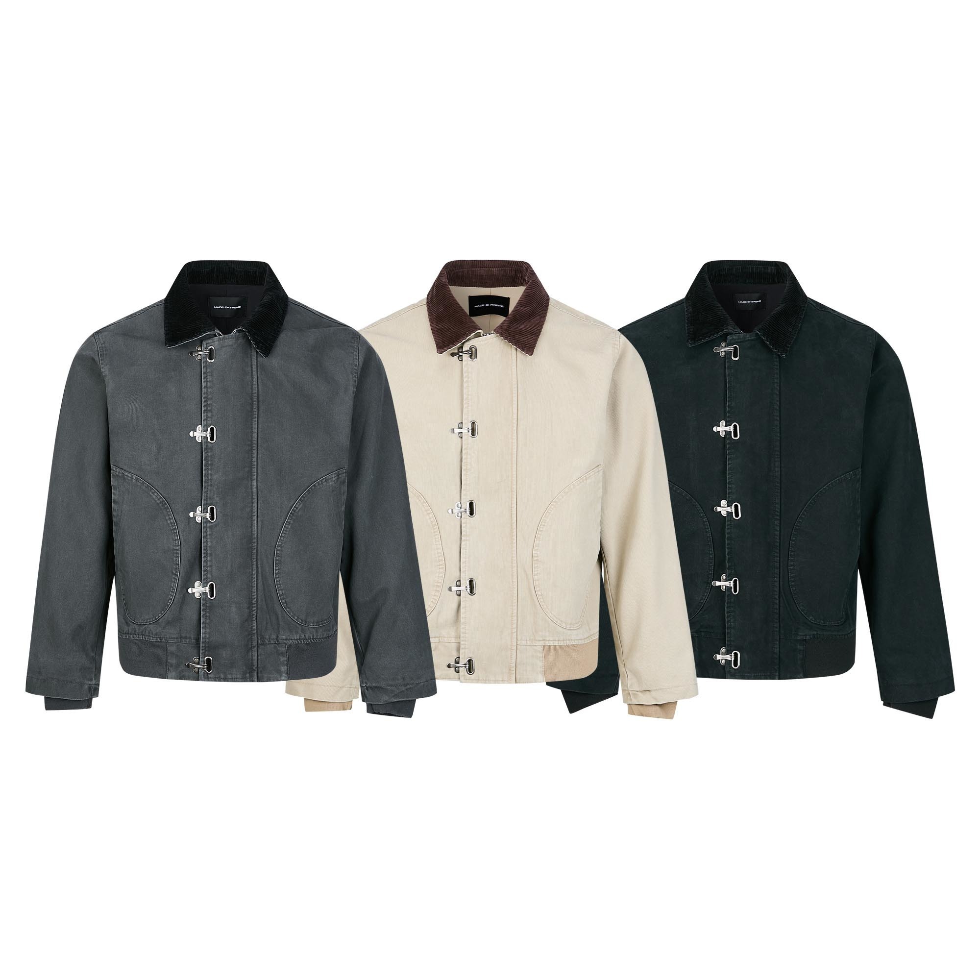 《S.V》消防扣重磅水洗夾克