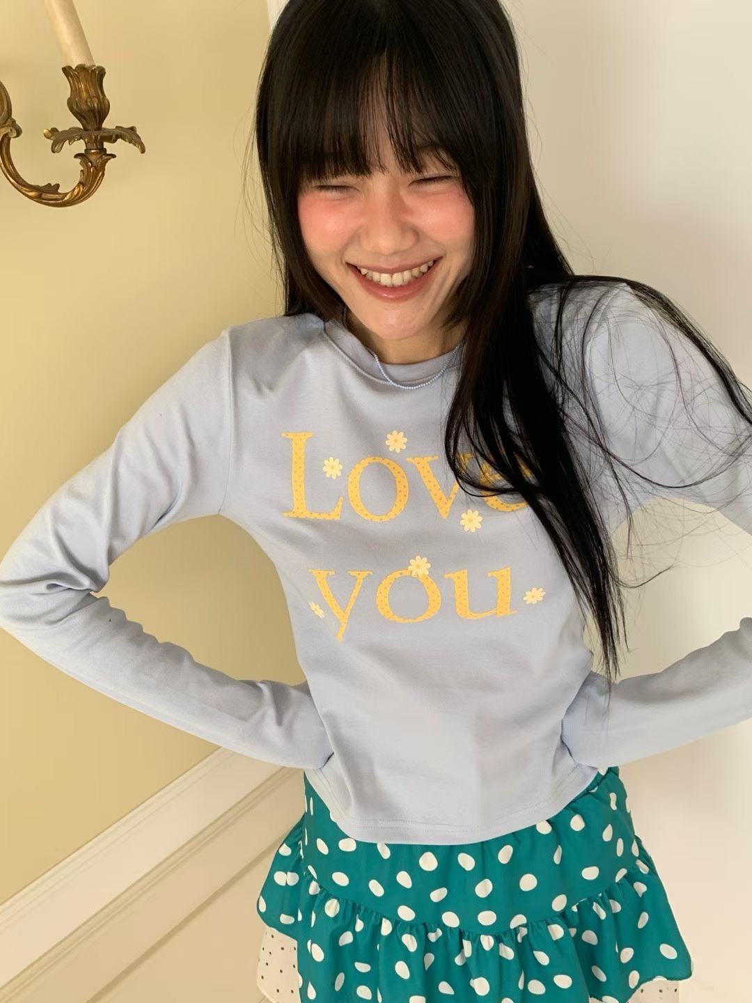 點點LOVE YOU長袖T