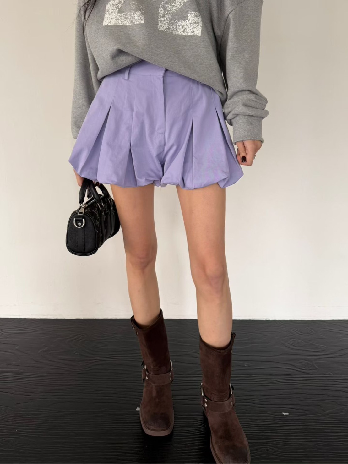 開折泡泡短燈籠褲