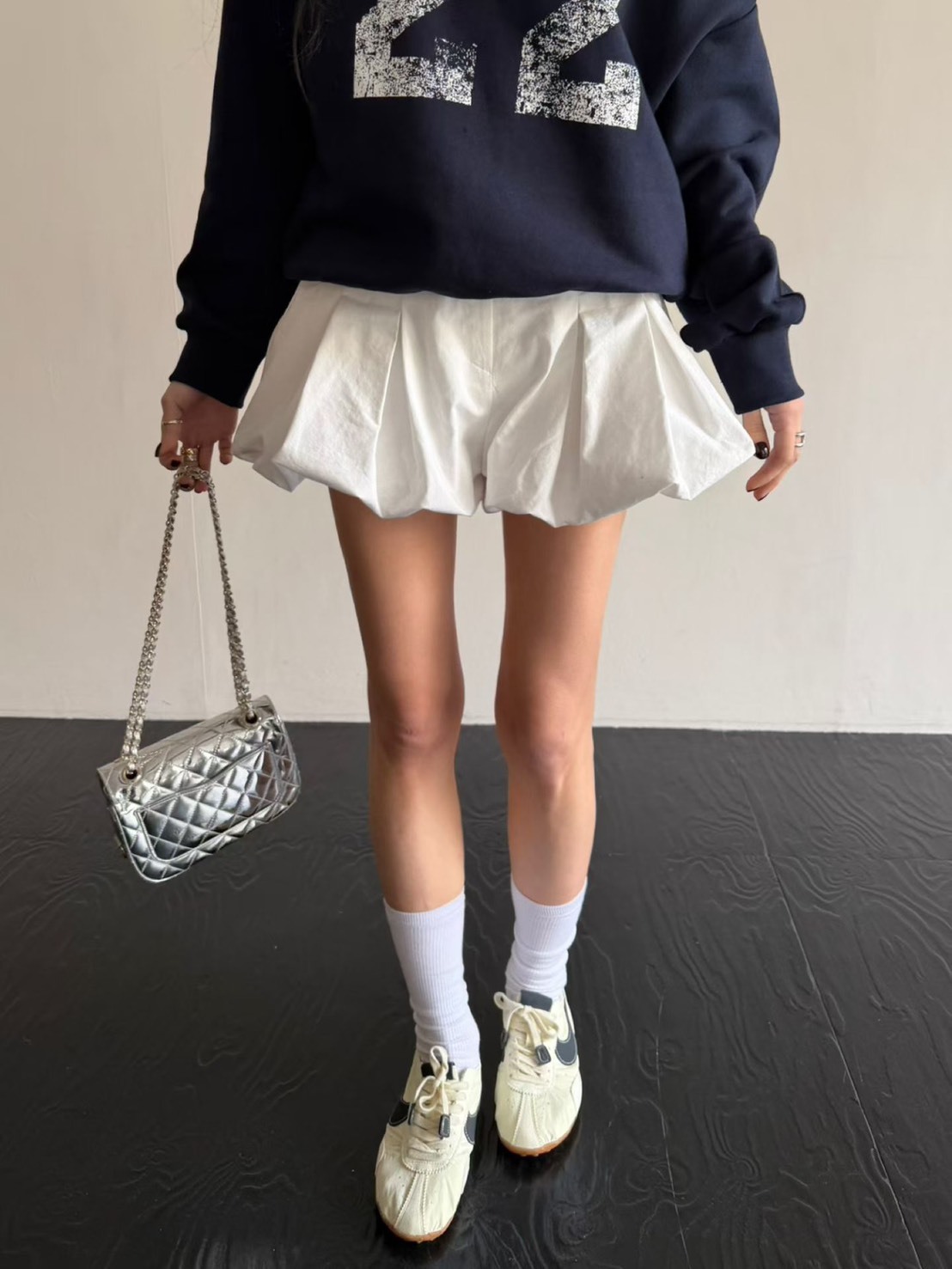 開折泡泡短燈籠褲