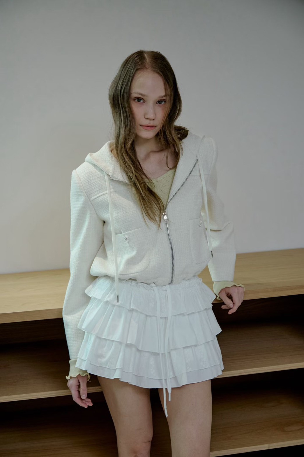 綁帶蛋糕短褲裙