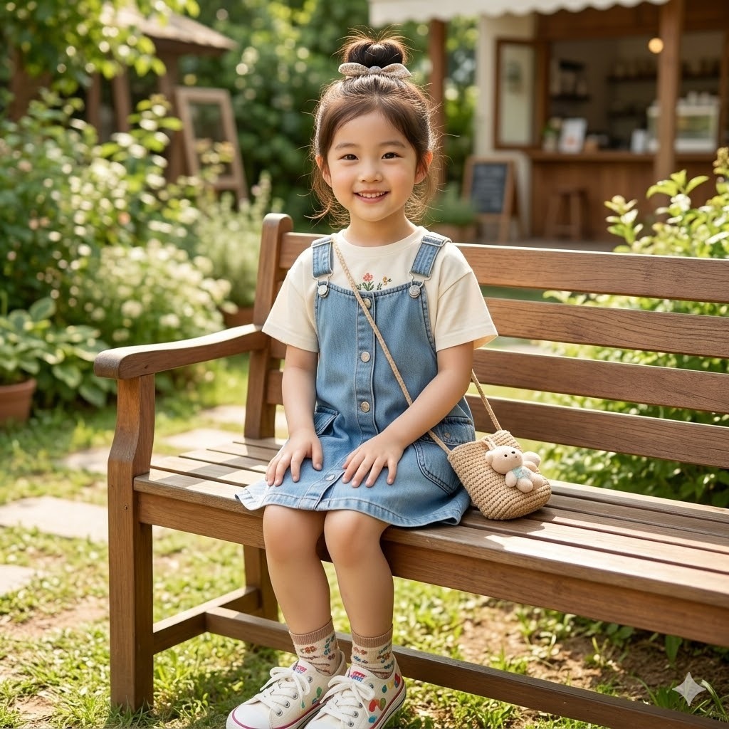 【預購】LEVIS H030453 女童牛仔背帶裙