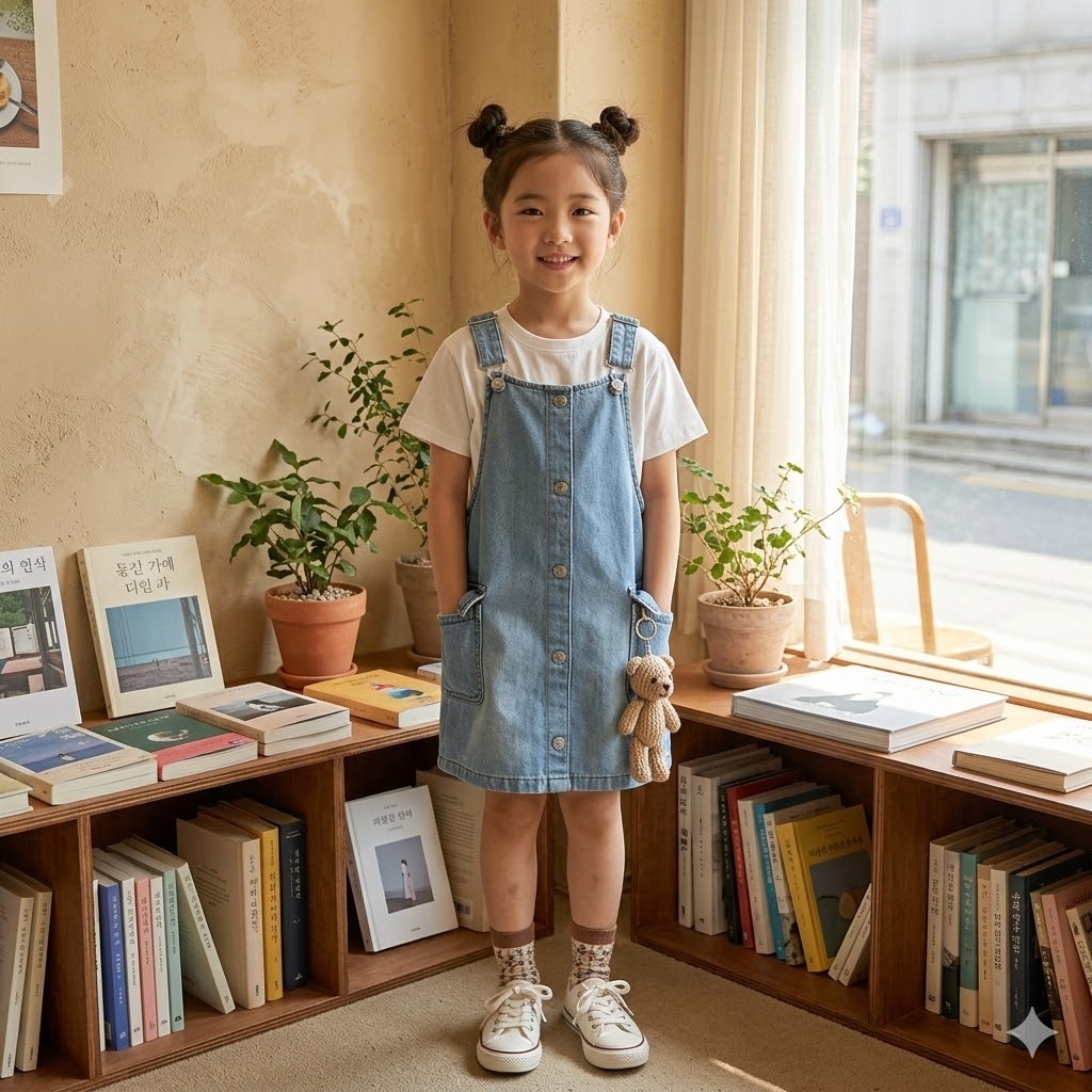 【預購】LEVIS H030453 女童牛仔背帶裙