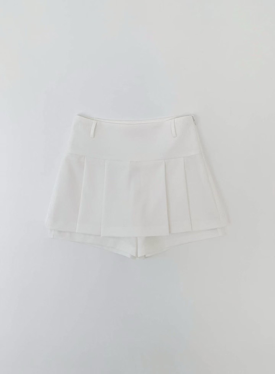 寬折西裝層次褲裙