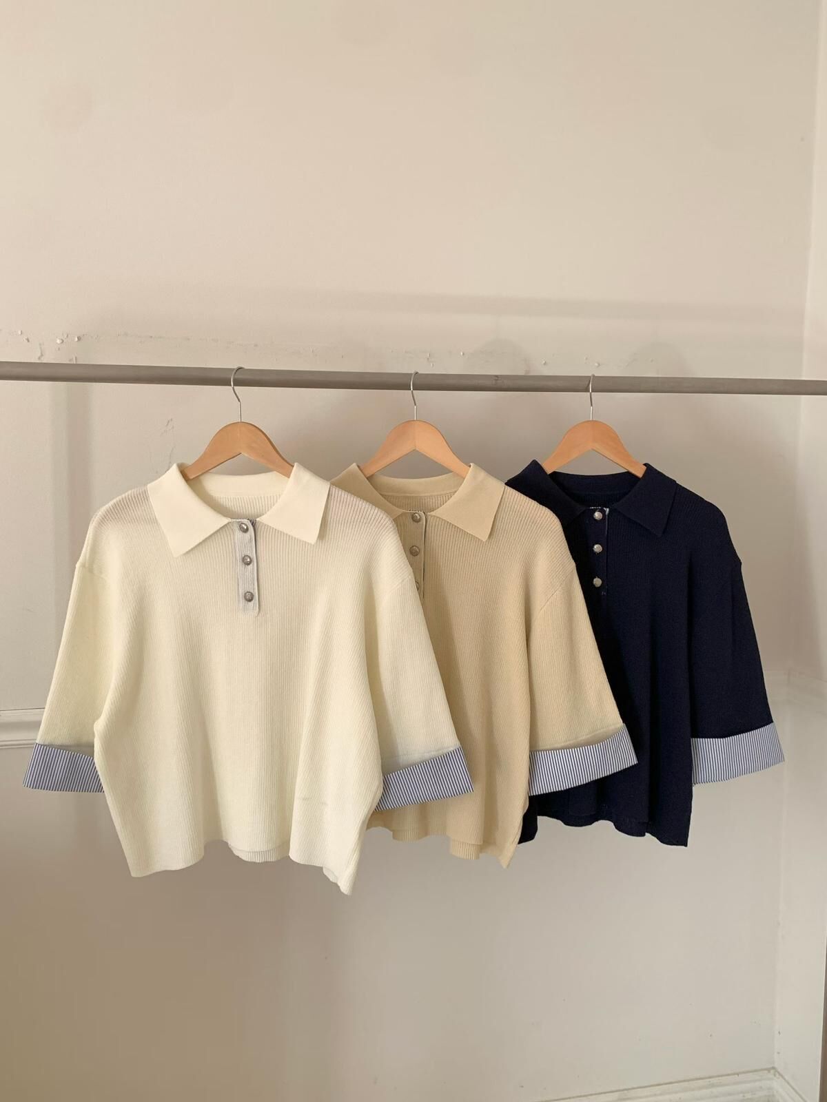 JC0309G POLO款/間條手袖口