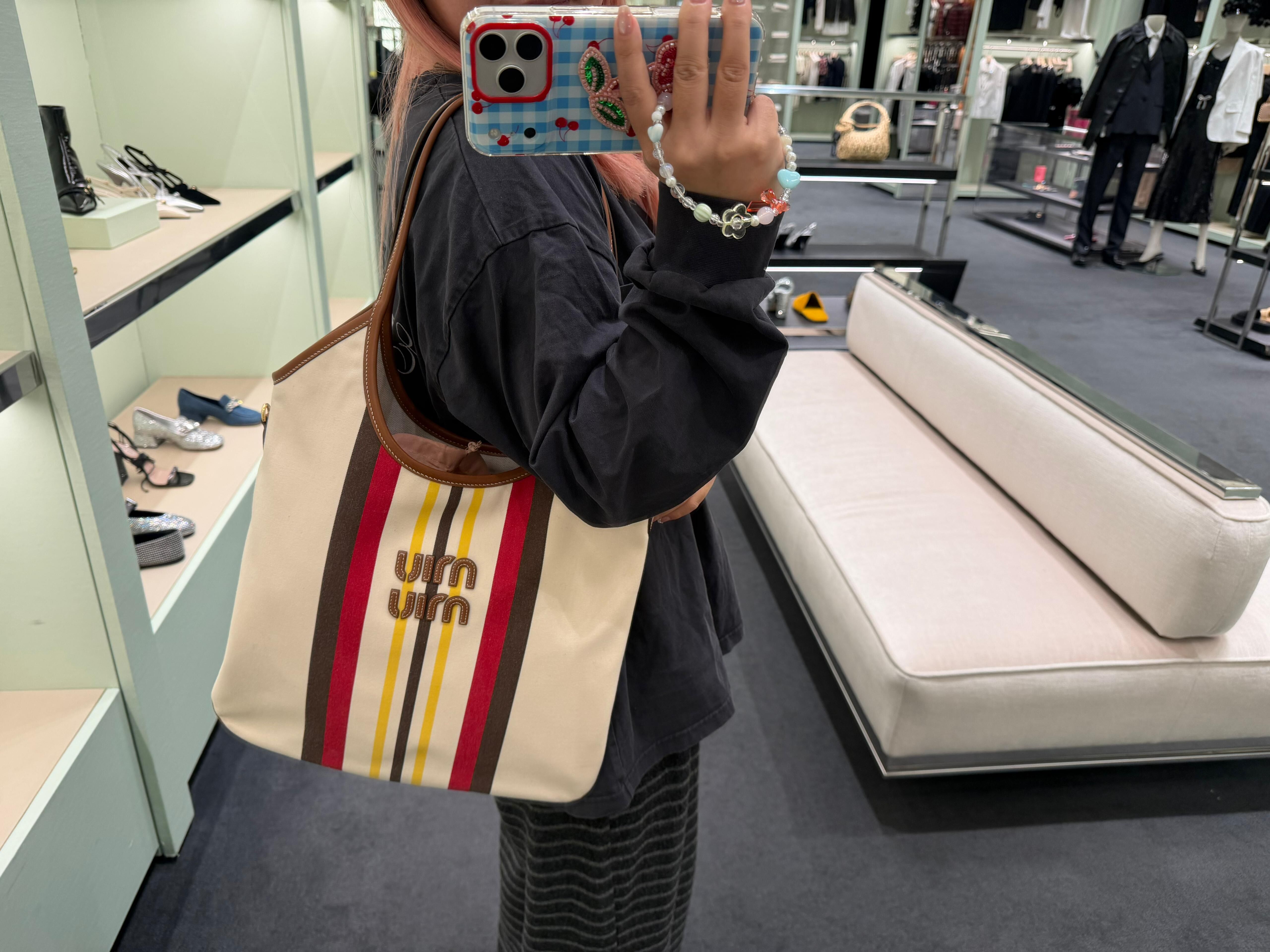 【預購】MIU MIU H030461 帆布手提包