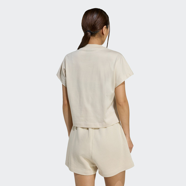 Adidas 愛迪達 W All Szn Tee JY7811 女 T恤 運動上衣 休閒短袖 米 灰 亞版