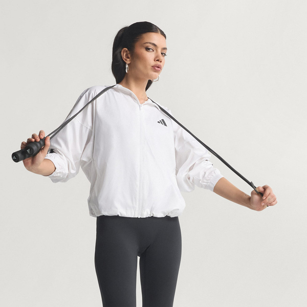 Adidas 愛迪達 Hyg Windy KC7655 女 連帽外套 防水 運動外套 防風 白 黑 亞版