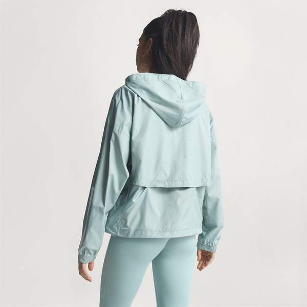 Adidas 愛迪達 Hyg Windy KC7654 女 連帽外套 防水 運動外套 防風 綠 白 亞版