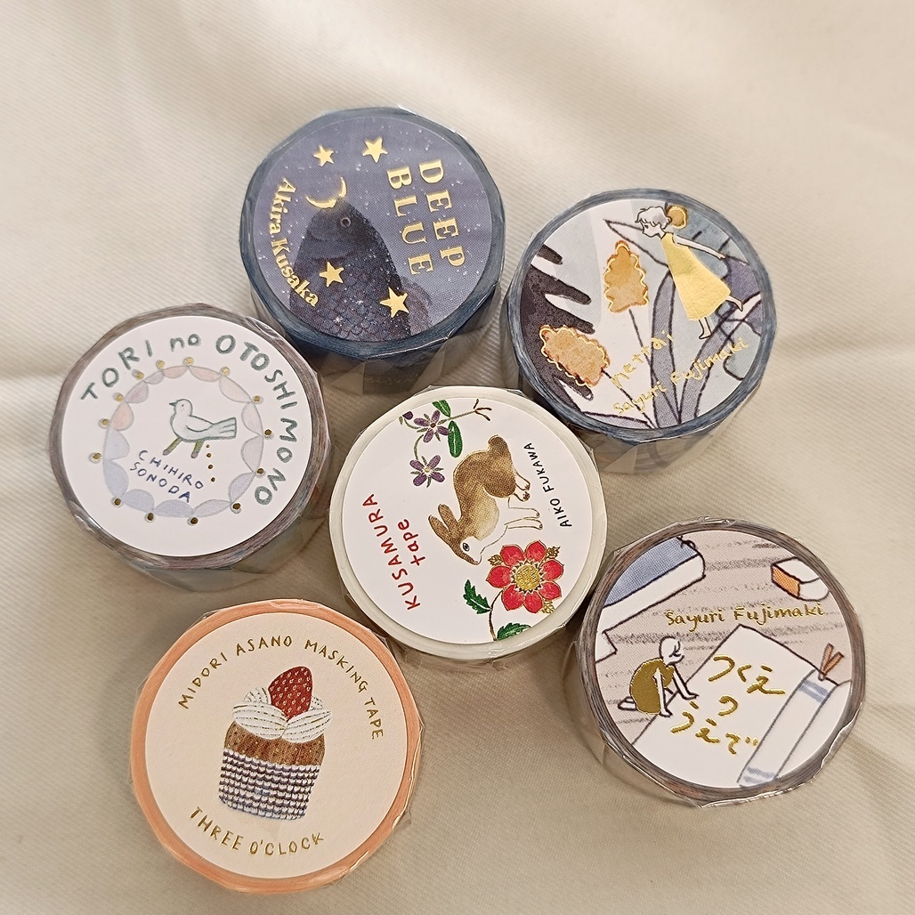 日本表現社 x 插畫家 燙金和紙膠帶 共6款