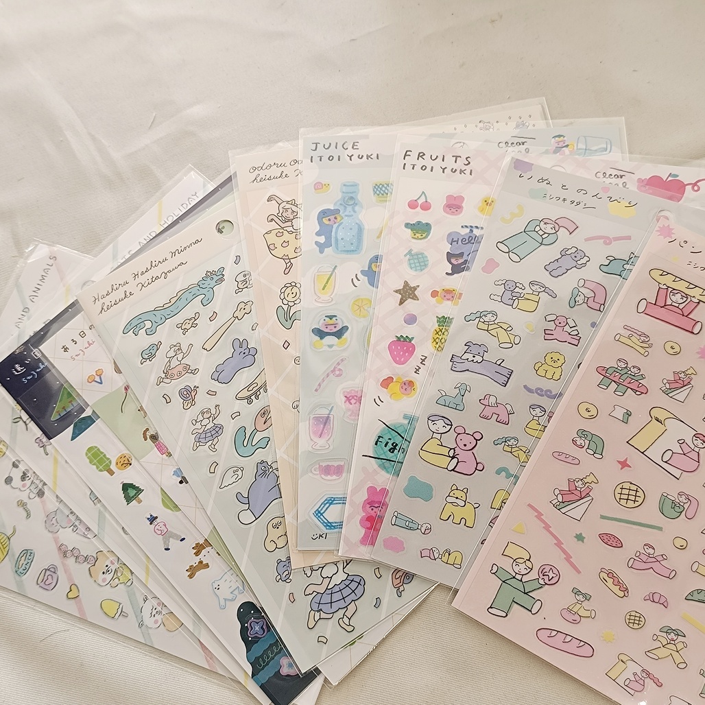 日本表現社 x 插畫家 PET透明貼紙 共十款