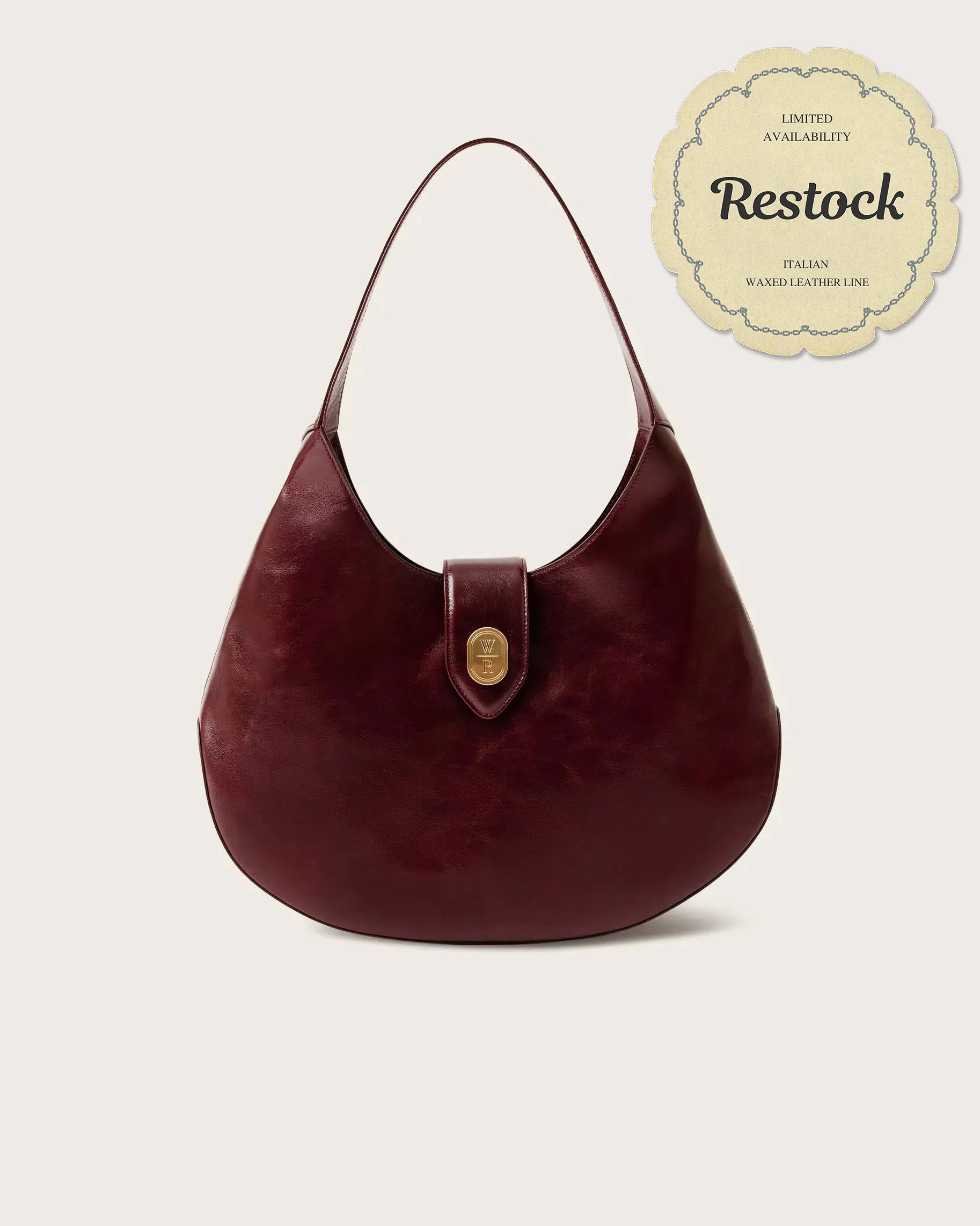 Moon Leather Bag - Wine