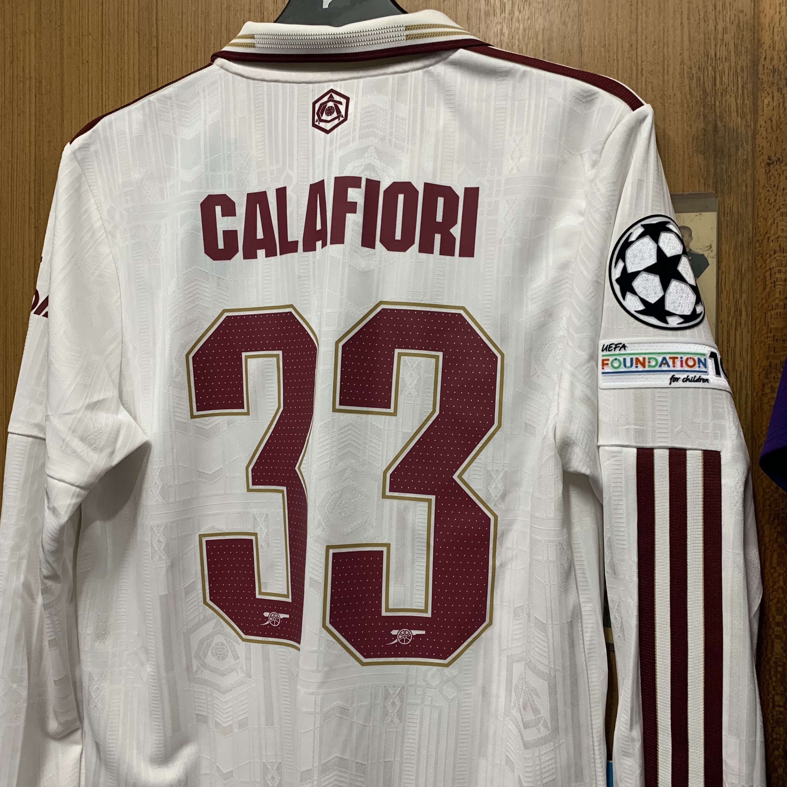 2025 Arsenal Authentic LS Third Away Shirt with UEFA Nameset