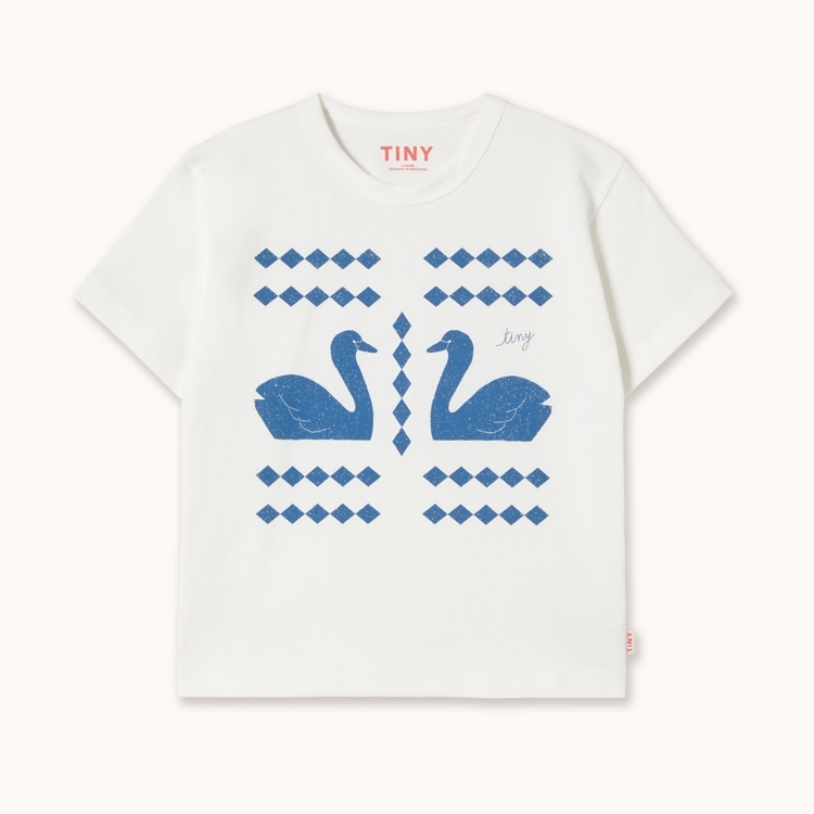 （預購）TINYCOTTONS 天鵝藍鑽短袖T恤 SWANS DIAMONDS GRAPHIC TEE