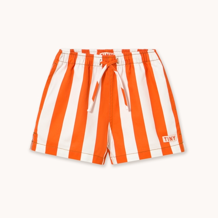 （預購）TINYCOTTONS 暖橘條紋短褲 STRIPES TWILL SHORTS