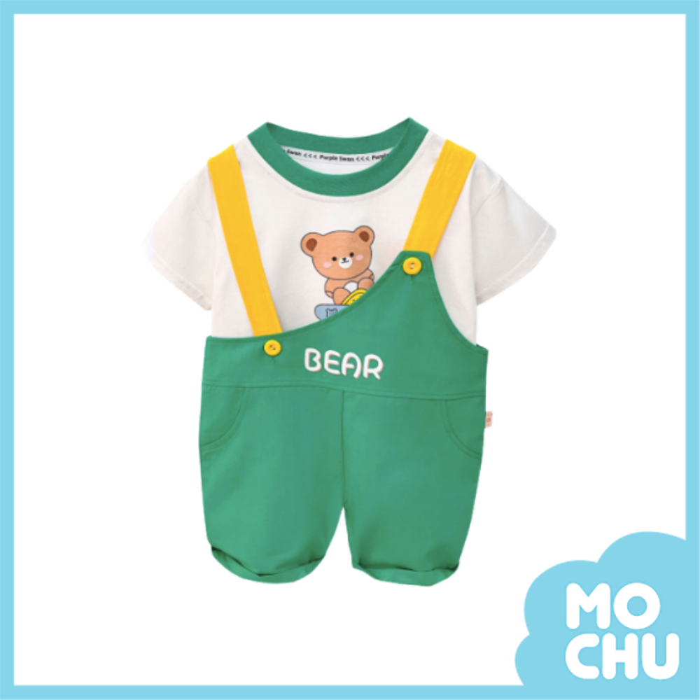 小熊滑板不對稱肩帶套裝