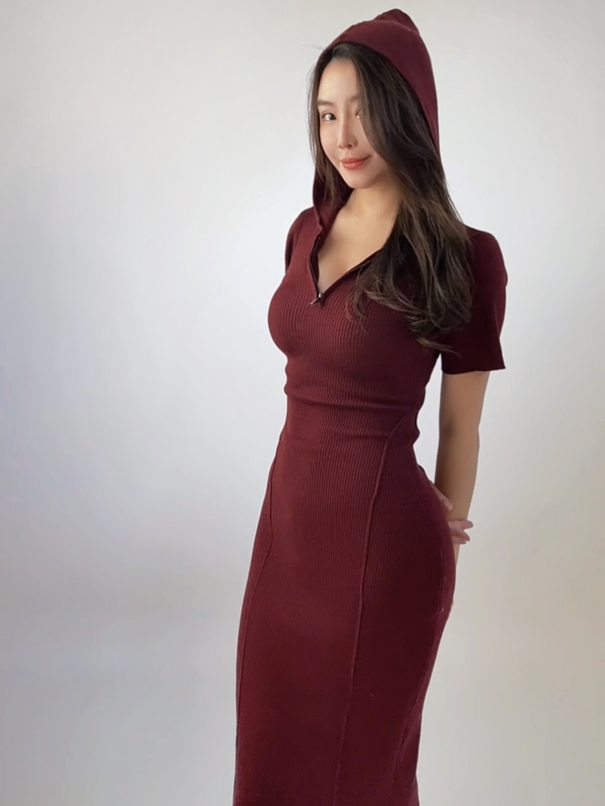 Fly Up 針織連帽短袖洋裝