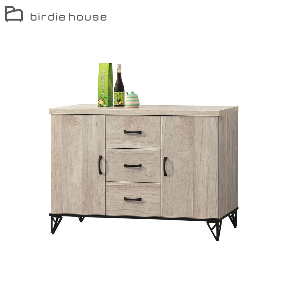 柏蒂家居-哈德克4尺二門三抽餐櫃/電器收納櫃/碗盤櫃/置物矮櫃