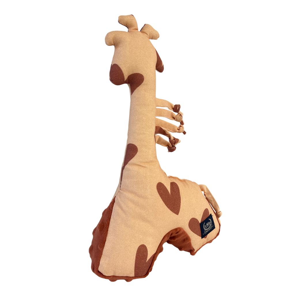 La Millou波蘭 豆豆長頸鹿玩偶｜紅心戀曲｜舒柔橙紅