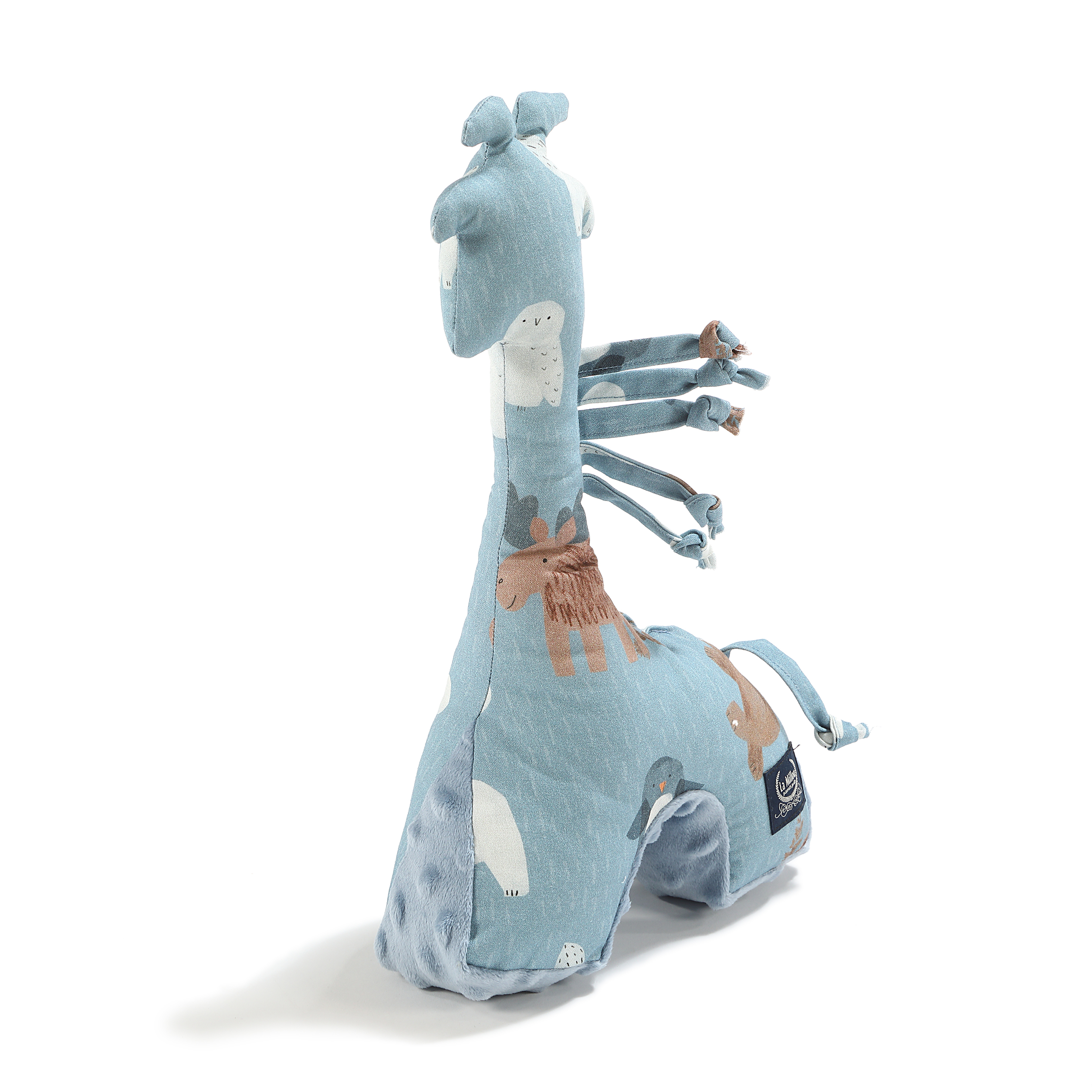 La Millou波蘭 豆豆長頸鹿玩偶｜北極好朋友(藍底)｜哥倫比亞藍