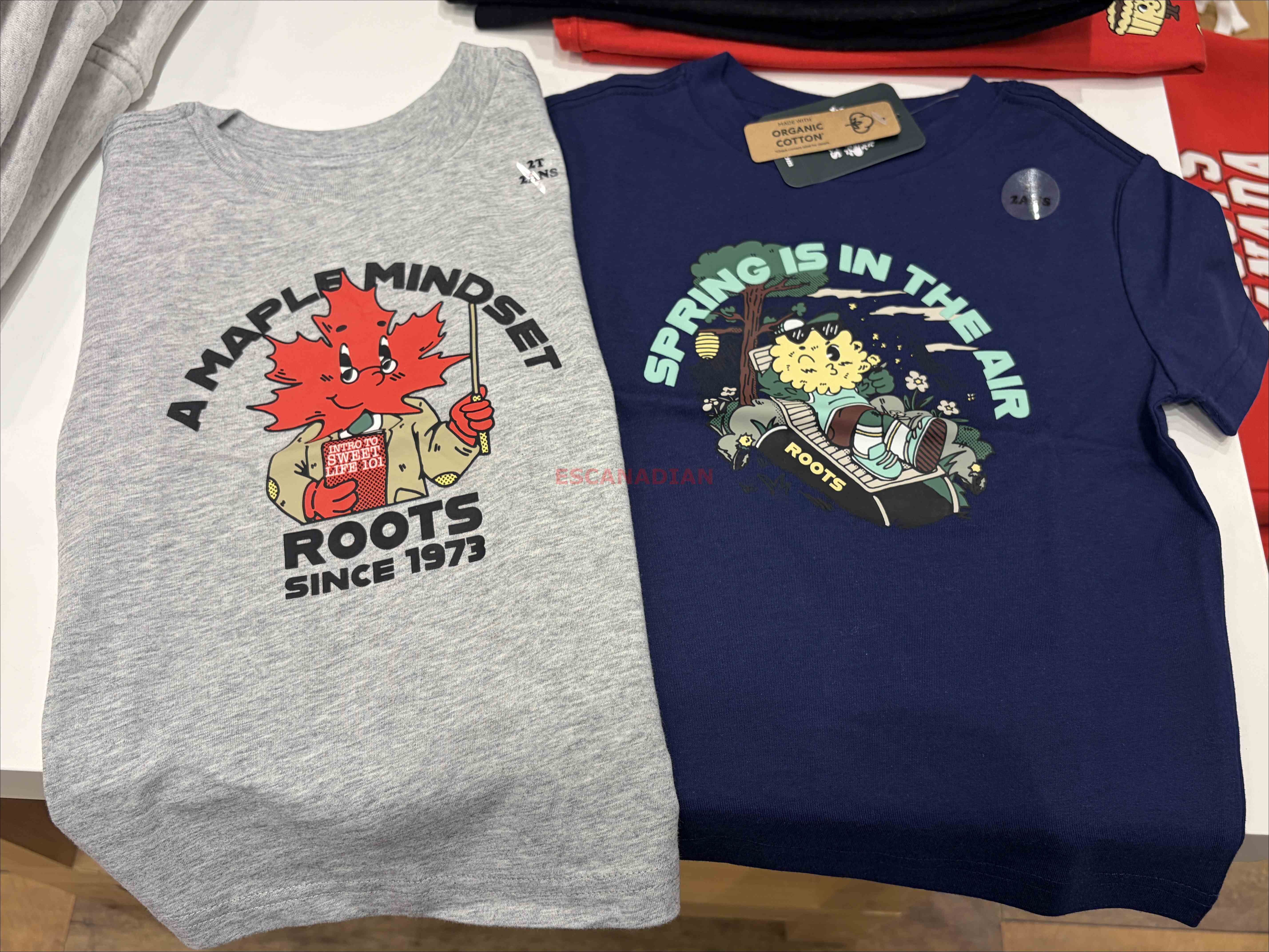 ROOTS 小童 大自然元素系列 圖案 短TEE (2色)