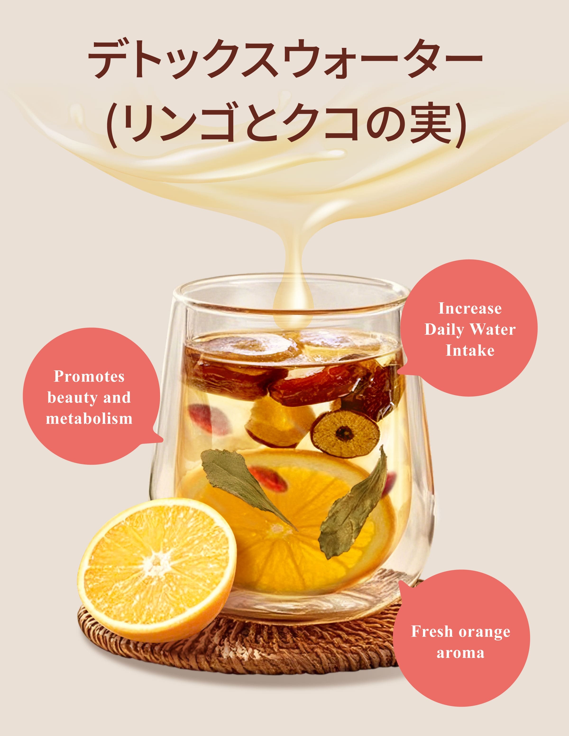Dengyi デトックスウォーター(なつめとオレンジ) の特徴