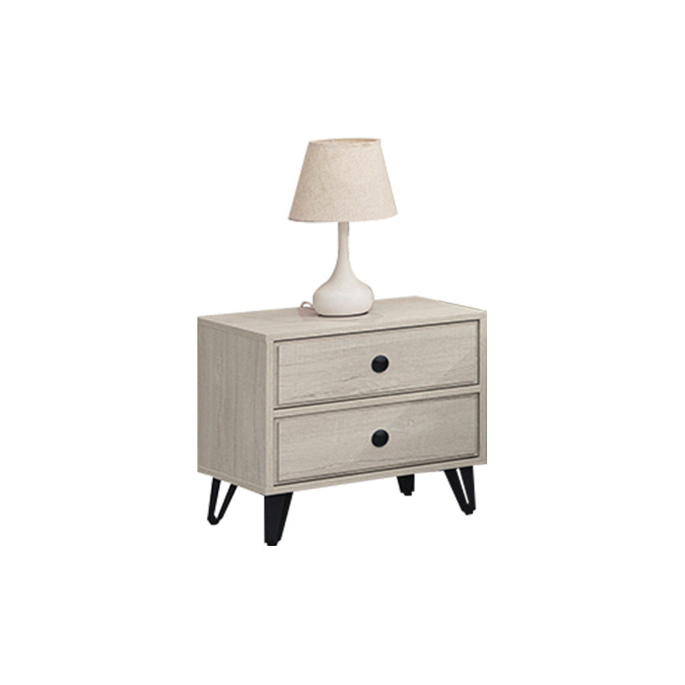 柏蒂家居-歐文1.8尺床頭櫃/二抽收納置物櫃