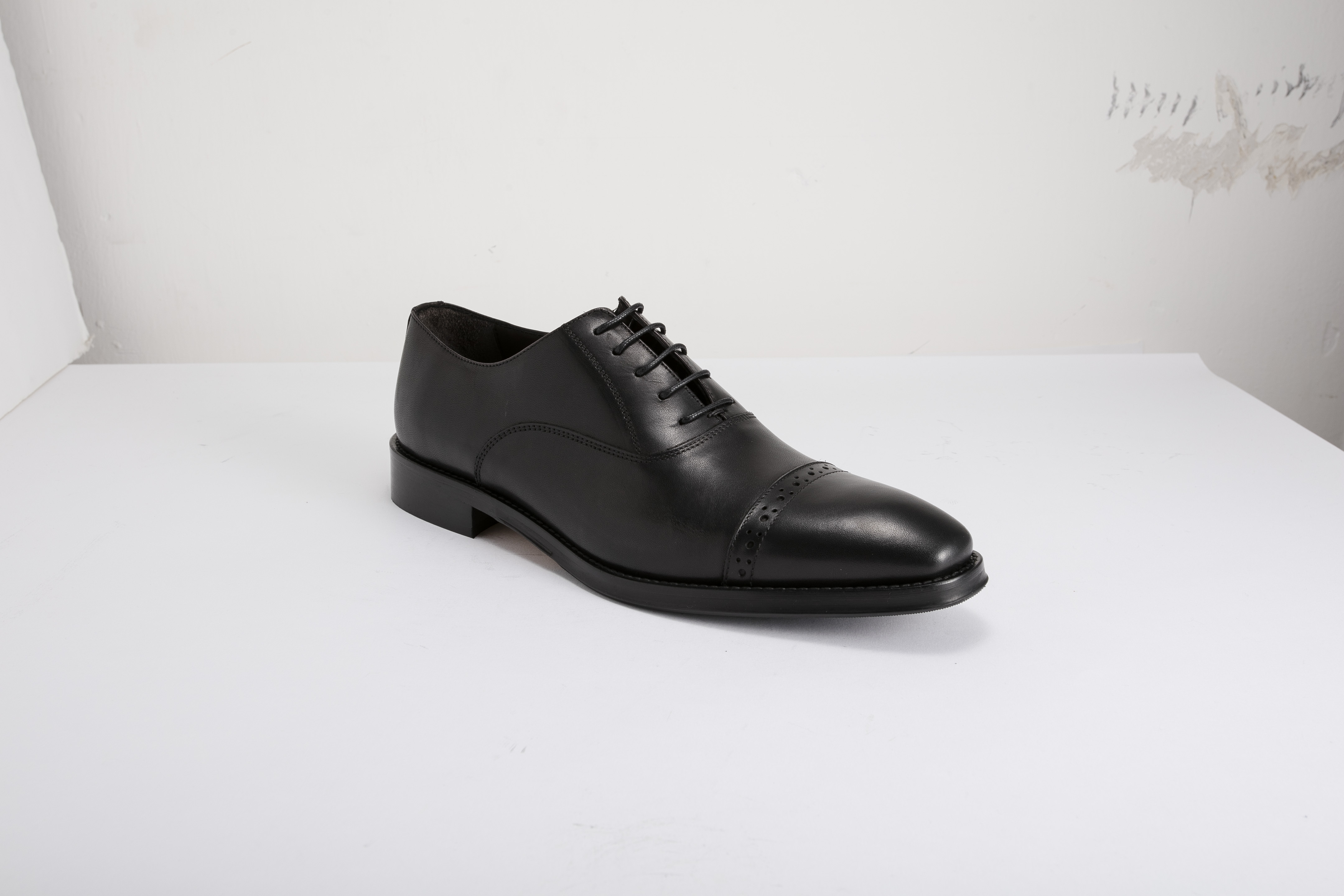 Di Franco - 男裝 橫飾片雕花牛津鞋 314-BK