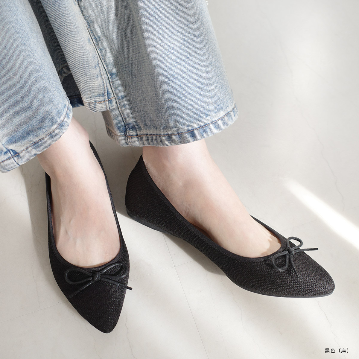 輕如羽毛 尖頭蝴蝶結芭蕾娃娃鞋｜春夏色【FX2015-1】