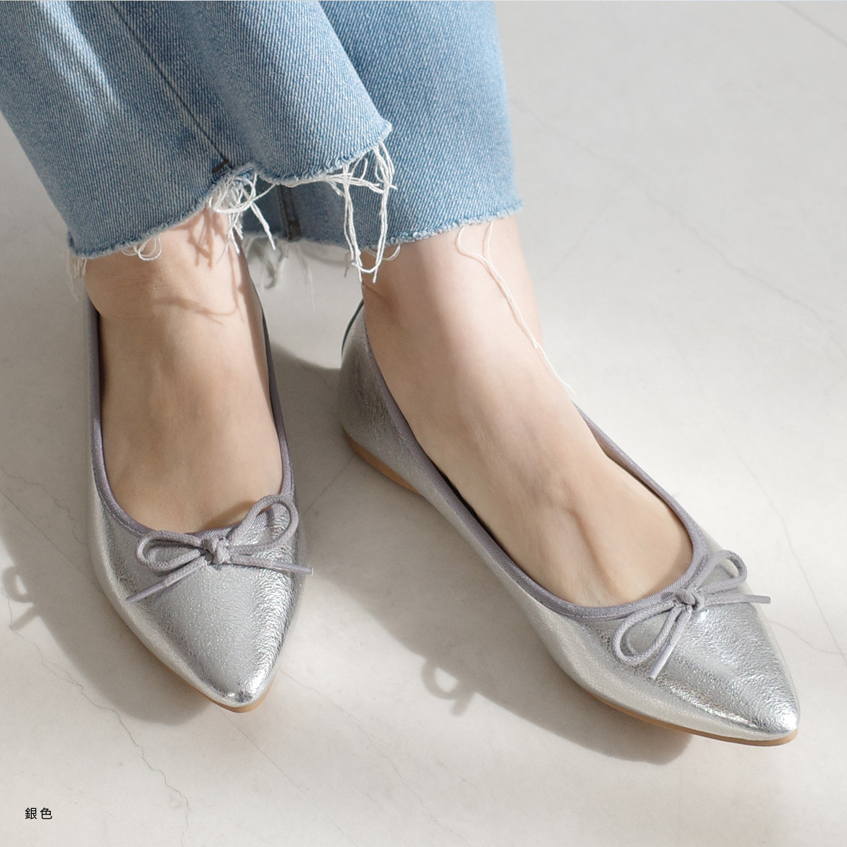 輕如羽毛 尖頭蝴蝶結芭蕾娃娃鞋｜春夏色【FX2015-1】