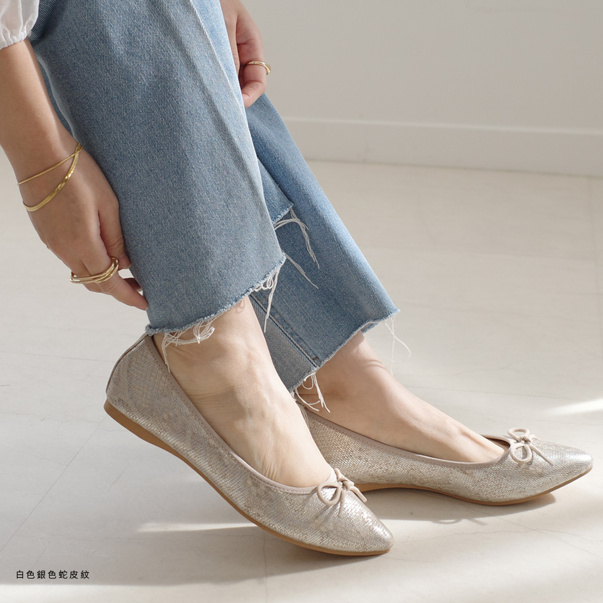 輕如羽毛 尖頭蝴蝶結芭蕾娃娃鞋｜春夏色【FX2015-1】