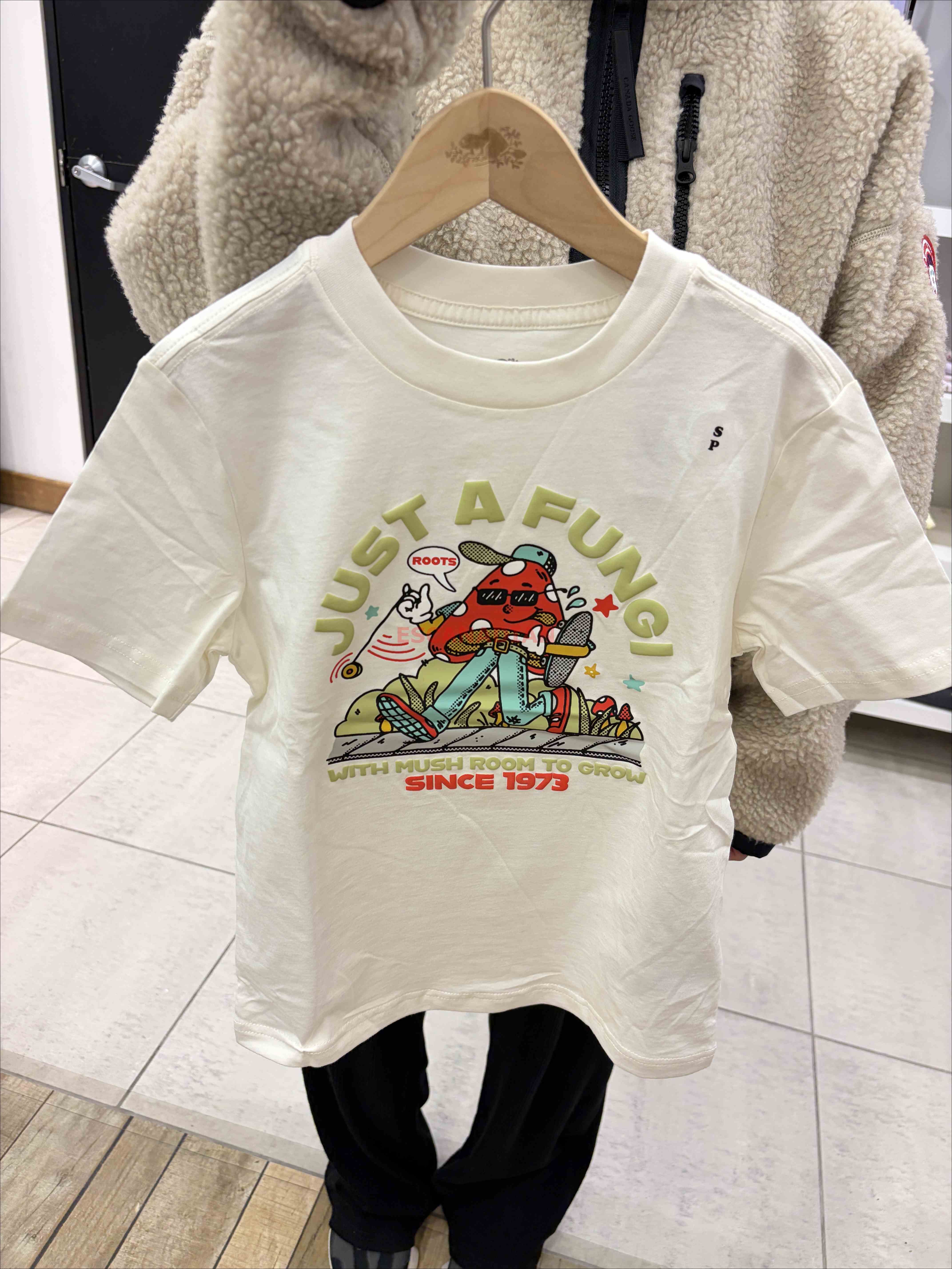 ROOTS 大童 大自然元素系列 圖案 短TEE