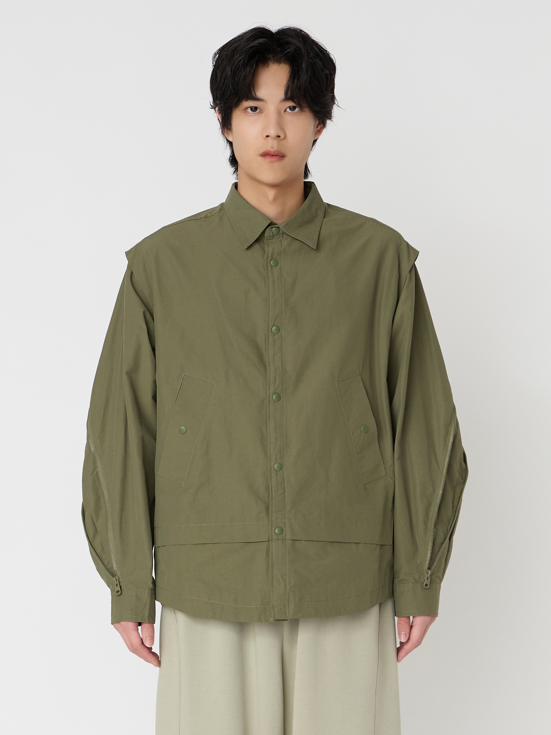 NOIR 闊型前線拉鍊夾克