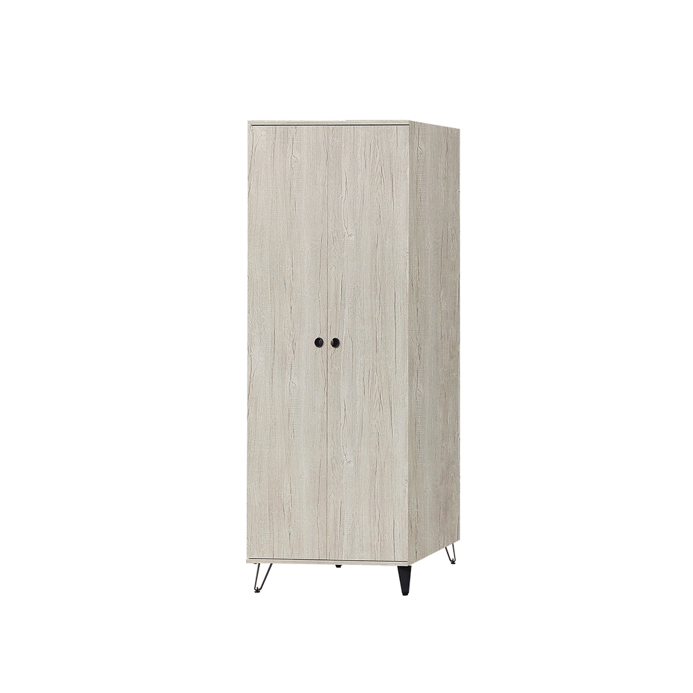 柏蒂家居-歐文二門衣櫃/衣櫥-雙吊桿