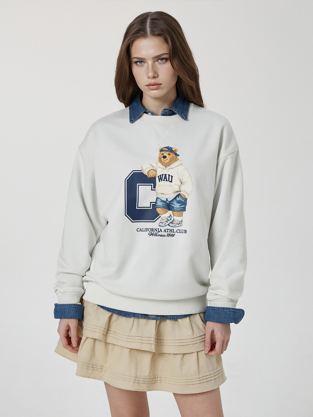 【直播】Who.A.U LX030523 Steve 圖案圓領衛衣