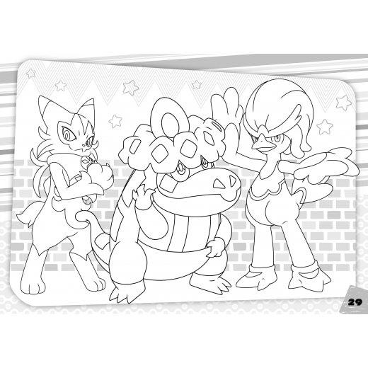 Pokemon 寶可夢 8色花瓣蠟筆畫