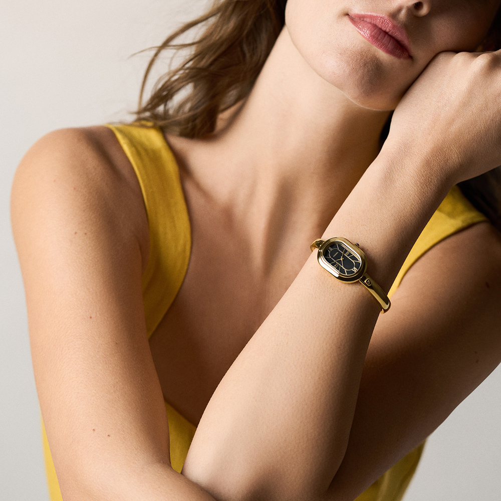 Sloan 流光雅韻精緻女錶 金色不鏽鋼手鐲錶 24 MM ES5456