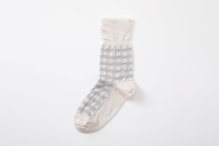 中川政七商店 - 不咬腳高針數benkei中筒襪  23-25cm / 灰